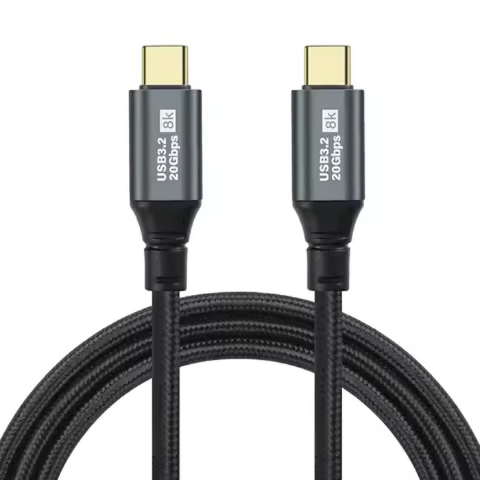 USB C to C 100W 5A PD Fast Charging Braid Cord 4K 8K Display 20Gbps USB 3.2 Data Cable for Phone Tablet Laptop Mobile Hard Disk