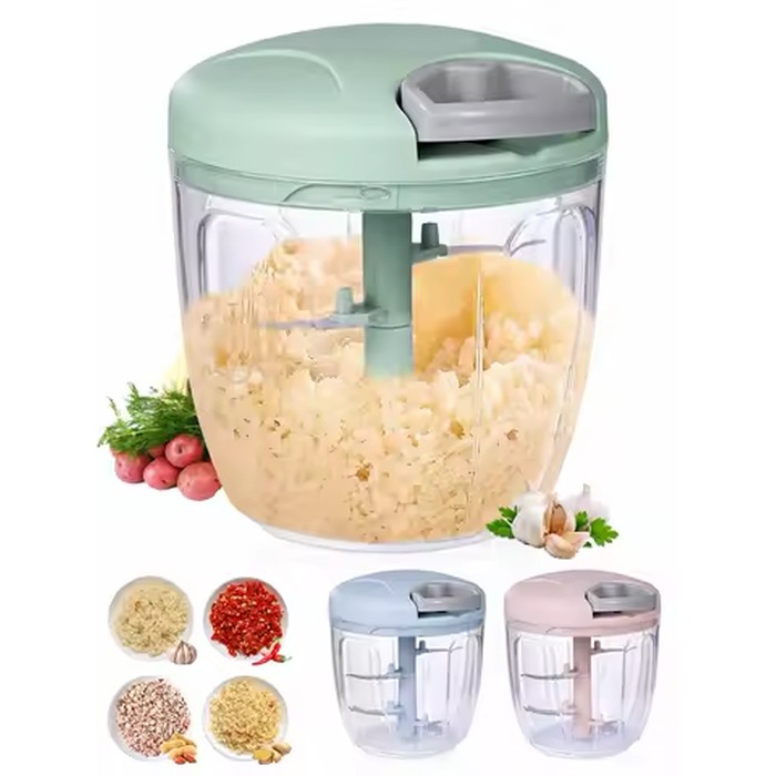 500/900ML Garlic Chopper Manual Rotate Vegetable Cutter Chopper Slicer Fruit Garlic Crusher Kitchen Gadget Blenders Meat Grinder