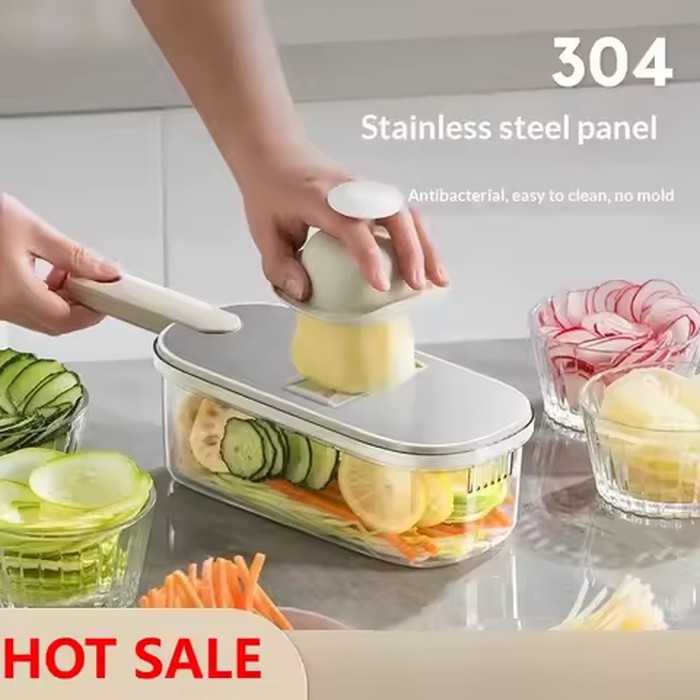 Multi-Function Vegetable Cutter Set – Chopper, Slicer, Shredder and Dicer for Potato, Carrot, Adjustable Kitchen Tool