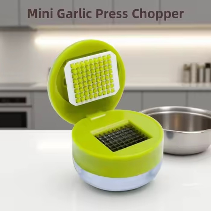 Mini Garlic Press Chopper Manual Garlic Mincer Slicers Grater with Storage Box Vegetable Cutter Kitchen Fruit Vegetable Tools