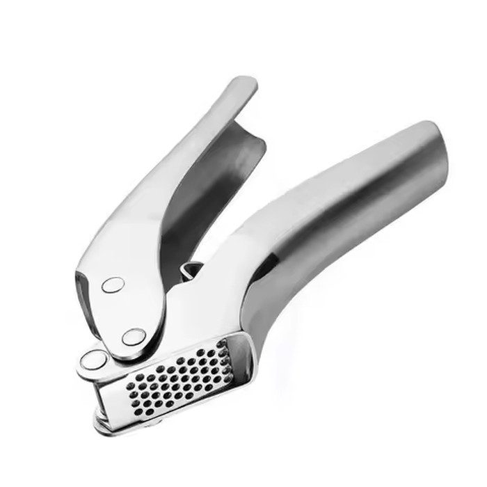 Easy Squeeze Garlic Press, Heavy-duty Stainless Steel Garlic Mincer Crusher with Ergonomic Handle - Kitchen Tools