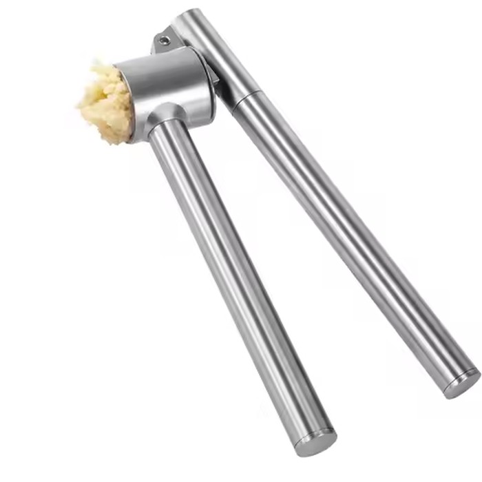 LMETJMA Garlic Press 304 Stainless Steel Garlic Press Mincer Rust Proof Garlic Mincer Heavy Duty Garlic Crusher JT275