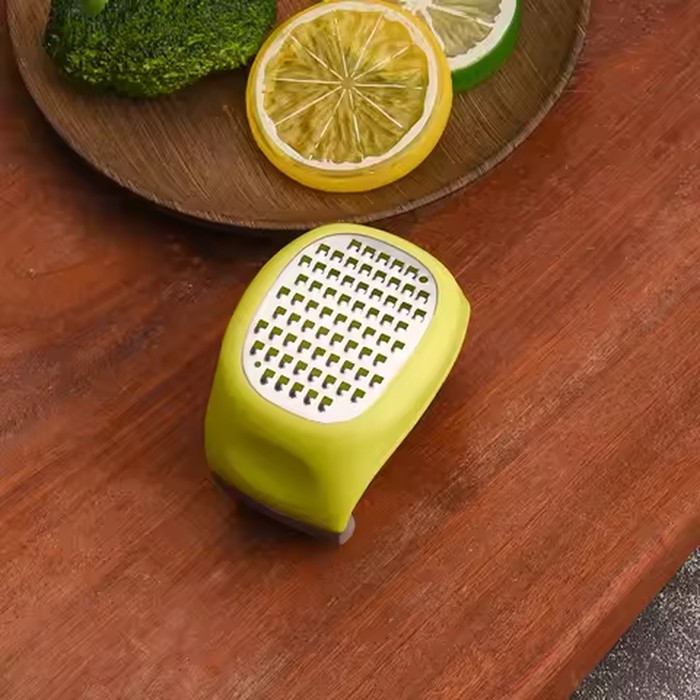 1pc Kitchen Utensils Plastic Handle Stainless Steel Ginger Grater Kitchen Cheese Tool Garlic Press Multifunctional Grater