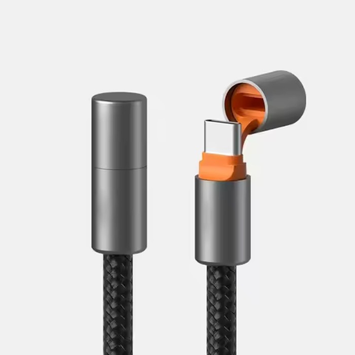 PD 100W USB‑C to USB‑C Fast Charging Cable Nylon Braided Elbow Type‑C Charger Cord 1m/1.5m/2m For Mobile Phone Laptop Gaming