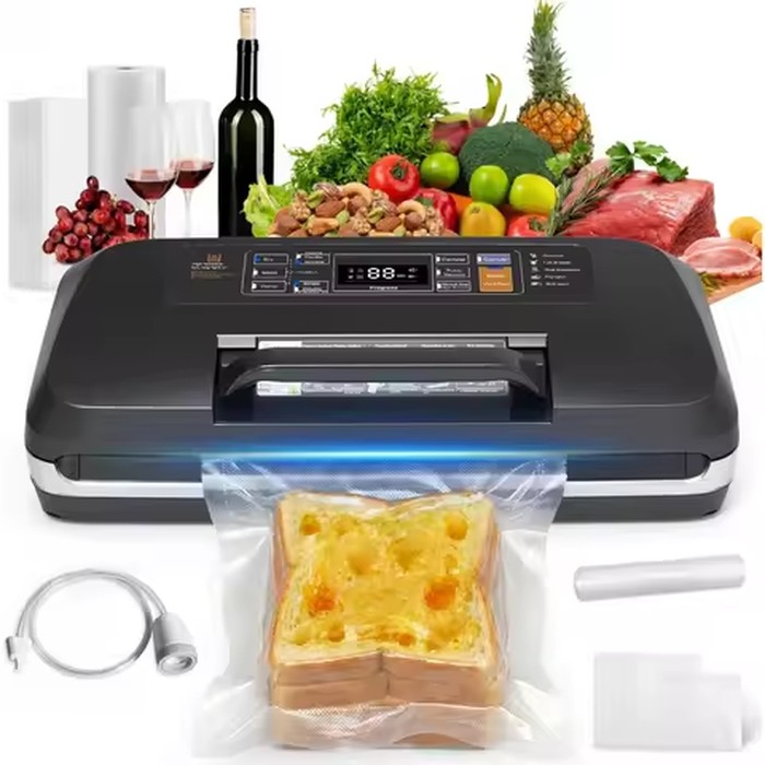 Food vacuum sealing machine, multifunctional vacuum sealing machine, dual-use for dry and wet, powerful vacuum machine