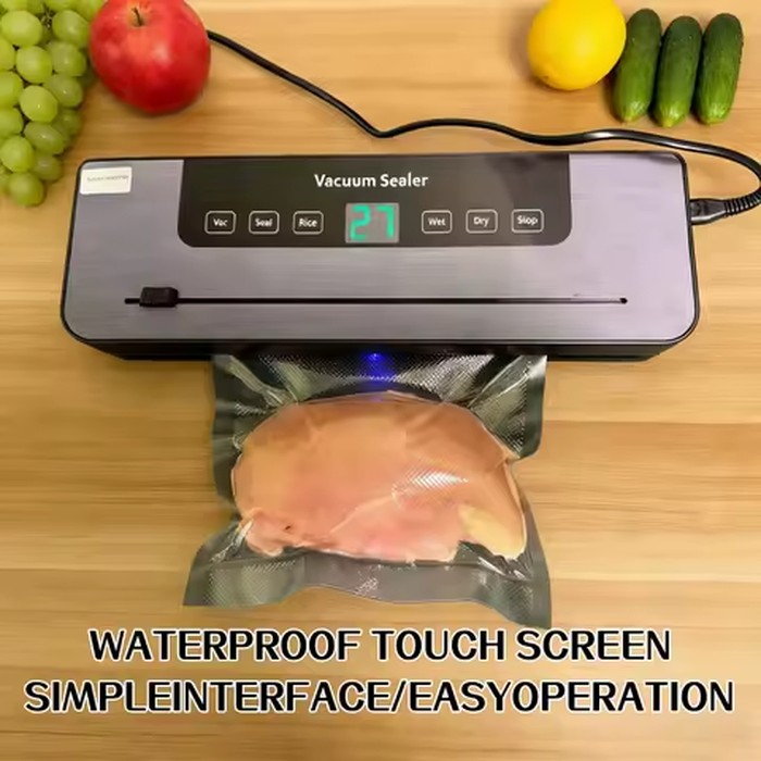 Electric Vacuum Sealer Machine Kitchen Dry/Wet Food Vacuum Sealer Home Fresh Food Storage And Built-in Cutter Ealing Machine