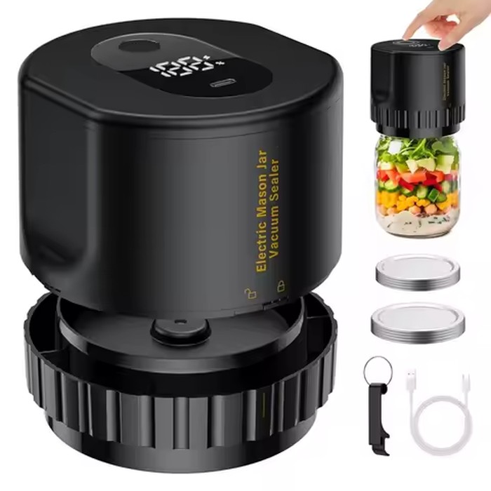 Automatic Electric Mason Jar Vacuum Sealer One-button Operation Leak-proof Sealing Portable Food Preservation Equipment Suit