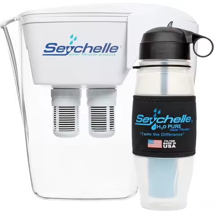 64Oz Alkaline Water Filter Pitcher Includes Filters 28Oz Alkaline Water Filter Bottle Includes Filter Bundle