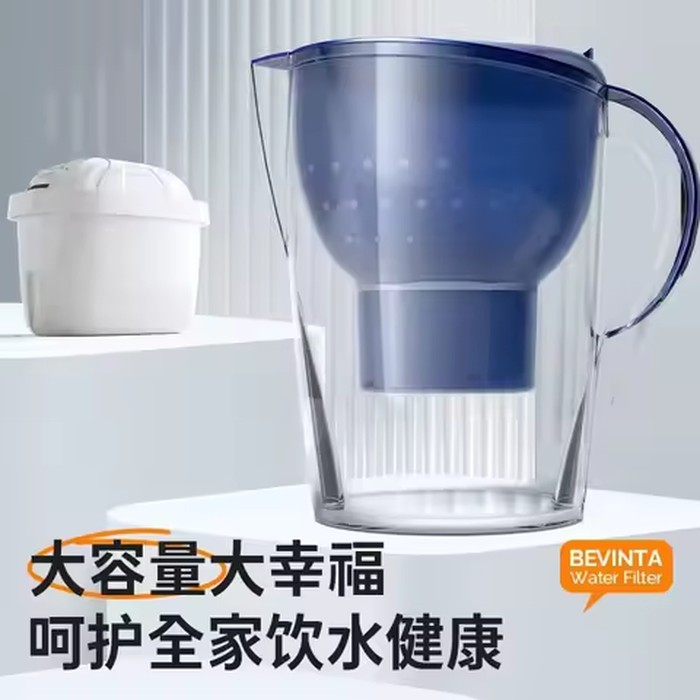 Large Capacity Water Filter Pitcher For Home Use Activated Carbon Filter Jug Drinking Water Purifier Kitchen Accessories Set