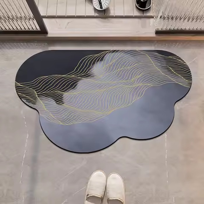 Diatomite Bath Mat Bathroom Absorbent Foot Mats Non Slip Quick Dry Shower Rug Bathtub Toilet Carpet Entrance Doormat Washable