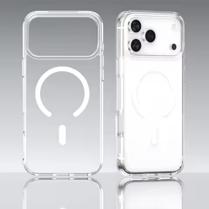 Magnetic Phone Case with Transparent Back - Shockproof Bumper, Anti-Scratch Coating, Reinforced Edges & Durable Material for iPhone 17,16,15,14,13,12,11,XS,X/Air/Pro/ProMax/Plus | Drop Protection, Modern Protective Cover, Simple