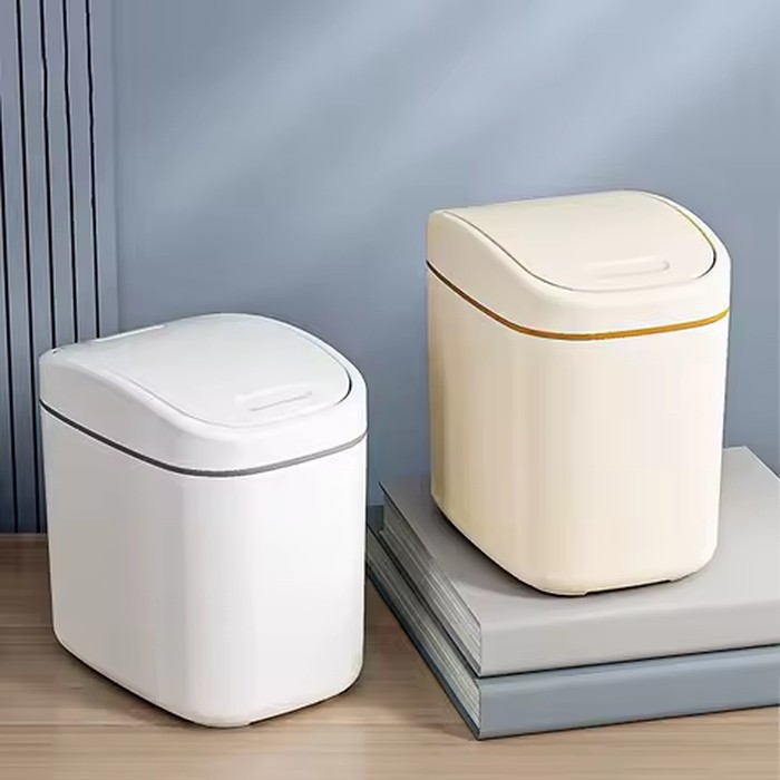 Home Desktop Trash wit Cover Small Table Wastebasket Garbage Can Dustbin Wastebasket Trash Can Dispenser for Bathroom Vanity