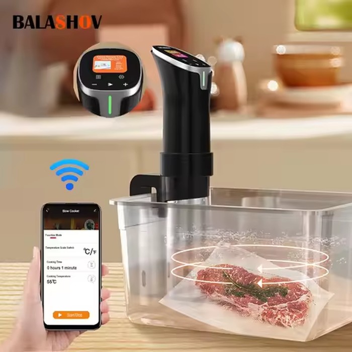 WIFI Sous Vide Cooker 1100W LCD Touch Digital Display Immersion Circulator Accurate Cooking Vacuum Smart Slow Cooker Kitchen