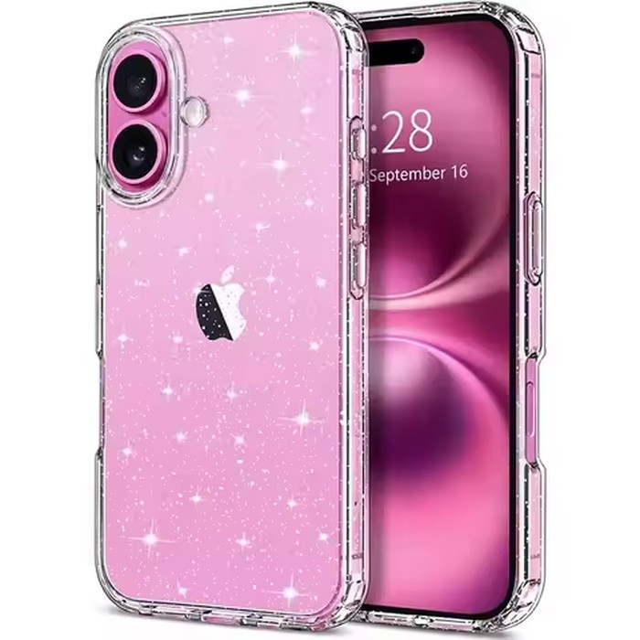 Glitter Clear Phone Case For iPhone 17 Air 16 15 14 13 12 11 Pro Max X XR XS Max 8 7 Plus Women Girls Soft Shockproof Cover