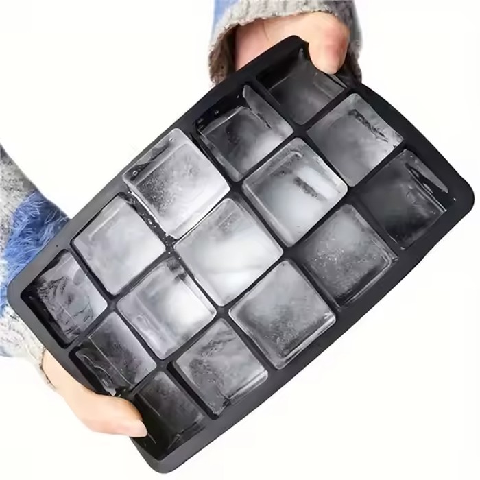 15Grids Silicone Ice Cube Molds Reusable Round Square Ice Tray Mold Whiskey Cocktail Freezer DIY Homemade Barware Kitchen Tools