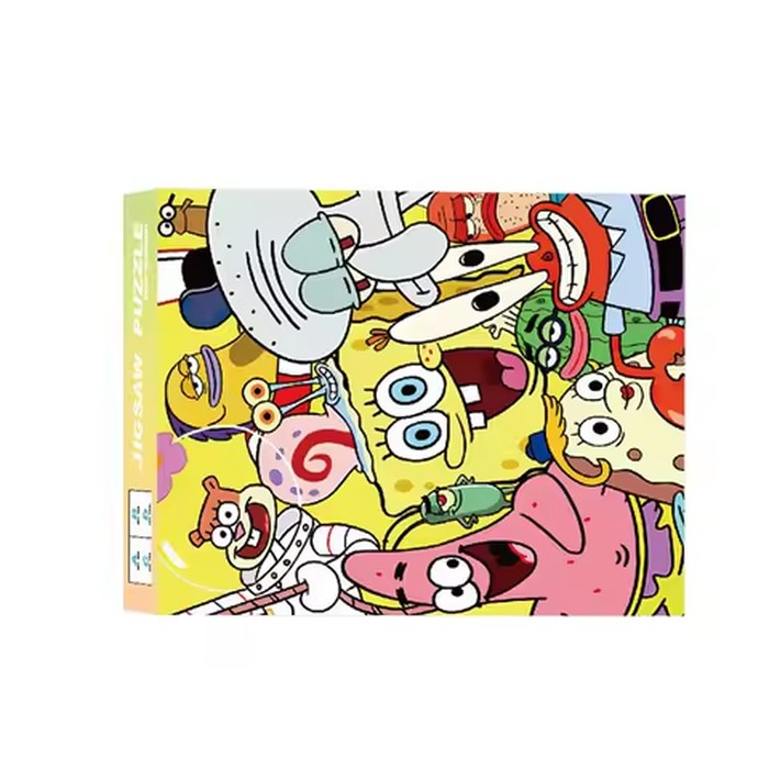 1000 Pieces SpongeBob SquarePants Puzzle Assembling Picture Decompression Puzzles Toy for Adult Educational Gifts