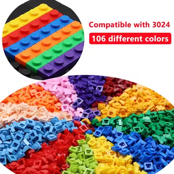 DIY Pixel Art Building Blocks Thin Figures Bricks Compatible With 3024 1x1 Square Bricks Bulk Assemble Toys Gift for Children