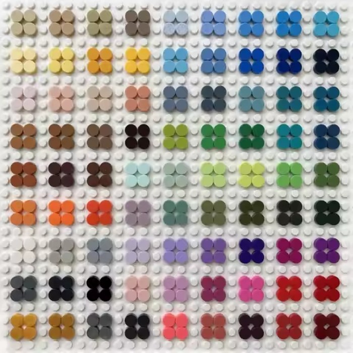1000Pcs City Building Blocks Flat Tile 1x1 Round Bricks DIY Enlighten Blocks Parts 98138 Blocks for Children Boys Girls Gifts
