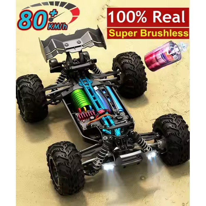 4WD 1:16 80KM/H Super Brushless 50KM/H Brushed RC Car 4x4 Off Road Remote Control High Speed Drift Racing Truck Buggy Toy Gift