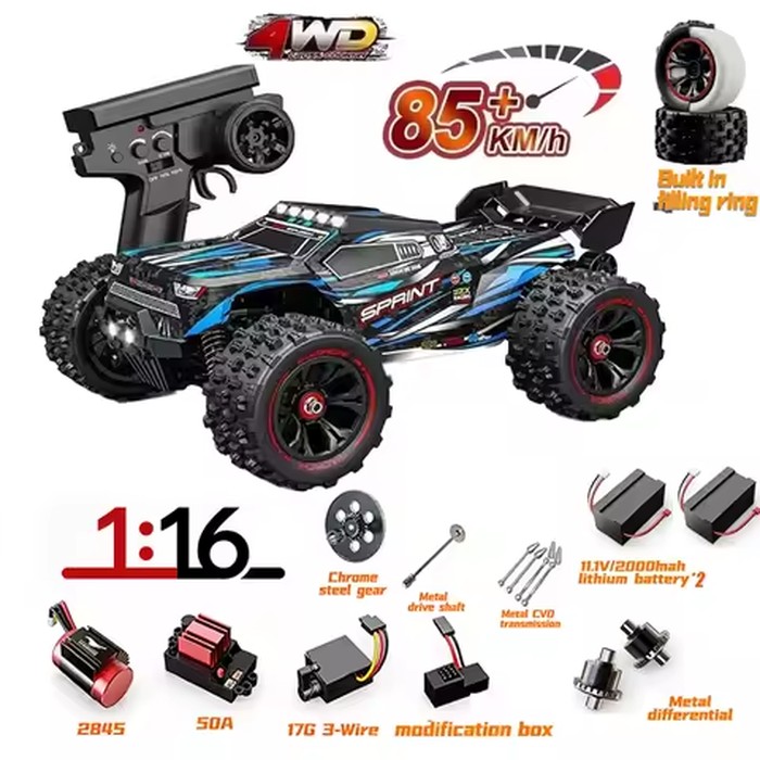 9522PRO 85KM/H High Speed RC Car 1:16 Professional Brushless 4WD Off-Road Drift Remote Control Racing Car for Adults Truck