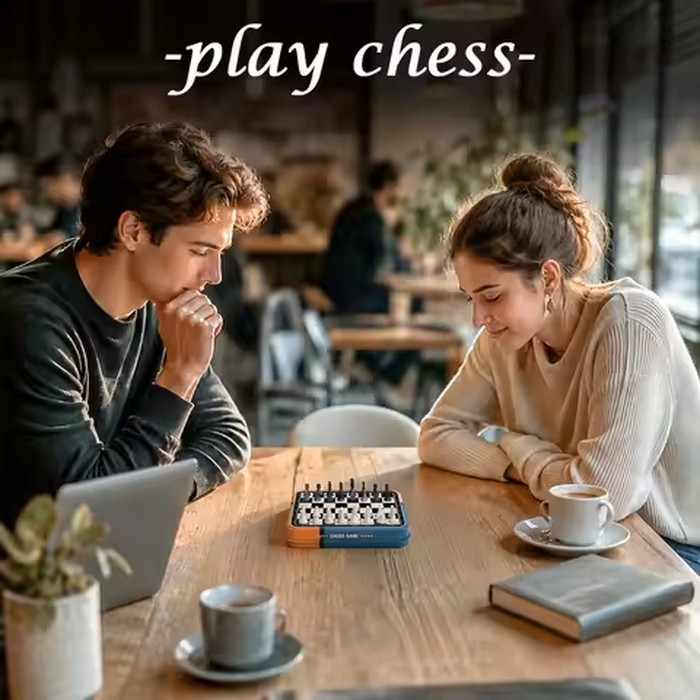 Portable 3‑in‑1 Chess Checkers Ludo Board Game Set Folding Storage Travel Family Puzzle Game, 2‑4 Players Educational Brain Development Toy, Surprise Holiday Gift for Kids Adults Birthday Halloween Christmas Thanksgiving Present
