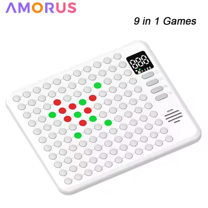 9 in 1 Multifunction Smart Board Game Electronic Chess Backgammon, Go, Tic-Tac-Toe, Whack-a-Mole Combe for Kids Family Tabletop