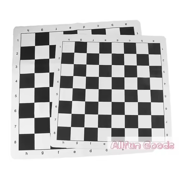 [TG835]Black And White Portable Chess Board 43CM 51CM PU Leather Soft Tournament Chess Board For Children's Educational Games