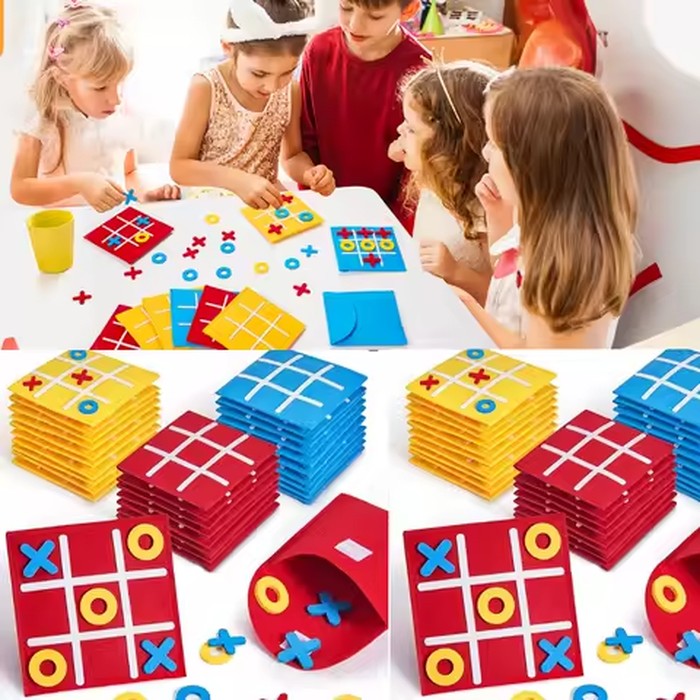5-40PCS Tic Tac Toe Strategic Board Game for Kids, Birthday Party Favors Bulk for Kids 4-8 8-12 Goodie Treat Bag