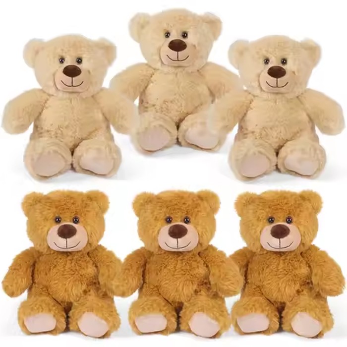 6 Pack 8'' Teddy Bear Stuffed Animals Teddy Bear Plush Toy, Birthday Gifts for Kids Boy Girl Toddlers Baby Shower Christmas Gift