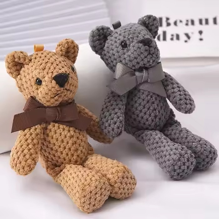 16cm Soft Stuffed Pineapple Bear Plush Toys Mini Teddy Bear Dolls Toy Small Gift for Party Wedding Keychain Bag Pendant Toy Gift