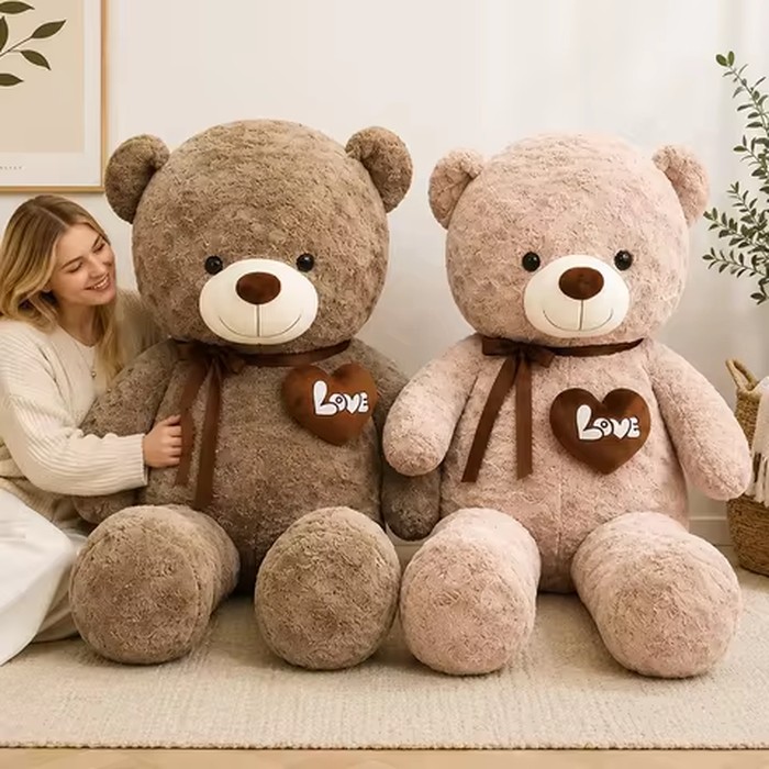 Premium 2 Colors Teddy Bear With Love Stuffed Animals High Quality Plush Toys Doll Pillow Kids Lovers Birthday Baby Gift