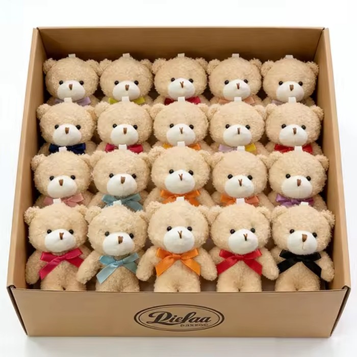 30/20/10pcs Mini Teddy Bears Tiny Soft Stuffed Teddy Bear Doll Plush Bears Bulk for Birthday Party Decor Favors Bag Keychain