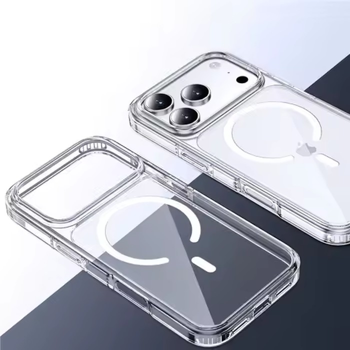 Luxury Clear Shockproof for Magsafe Magnetic Case For iPhone 17 Air 17Pro 17 Pro Max Wireless Charging Shockproof Hard PC Cover