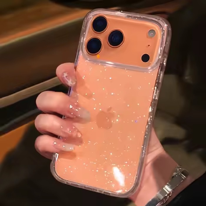 Luxury Fashion Bling Glitter Transparent Phone Case For iPhone 17 Pro Max 16 15 14 13 12 11 XS X XR 7 8 16 Plus 16E 17 Air Cover