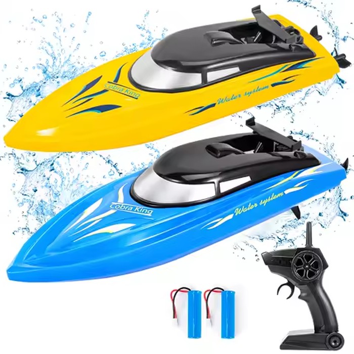 2PACK RC Boat,Remote Control Boats for Kids and Adults,10km/H 2.4G High Speed Rc Boat,Fast RC Boats for Pools and Lakes
