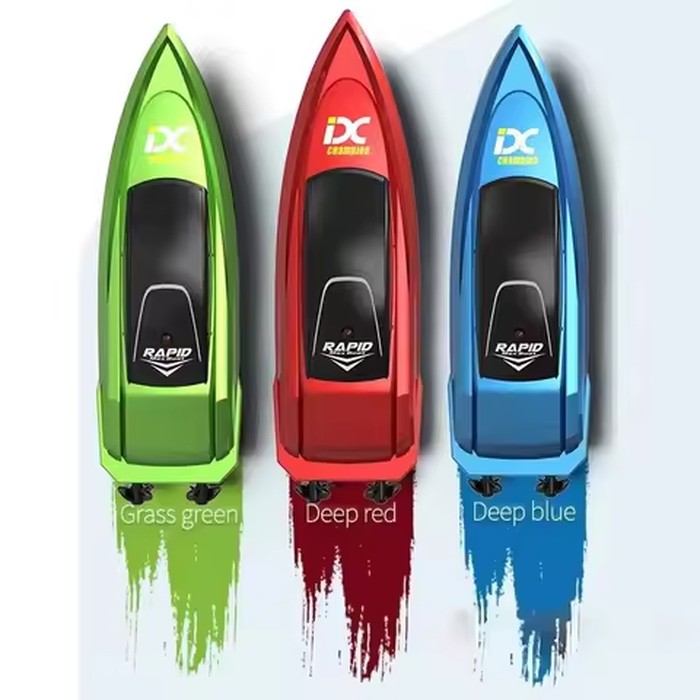 Mini Rc Boat 5km/H High Speed Remote Control Boat With Led Light Radio Controlled Water Toy For Pool & Summer Gift