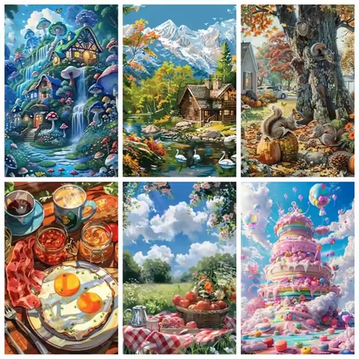 Jigsaw Puzzle 1000 Pieces Fantasy Landscape Puzzle Home Decor for Adults Game Family Fun Puzzles Educational Toys