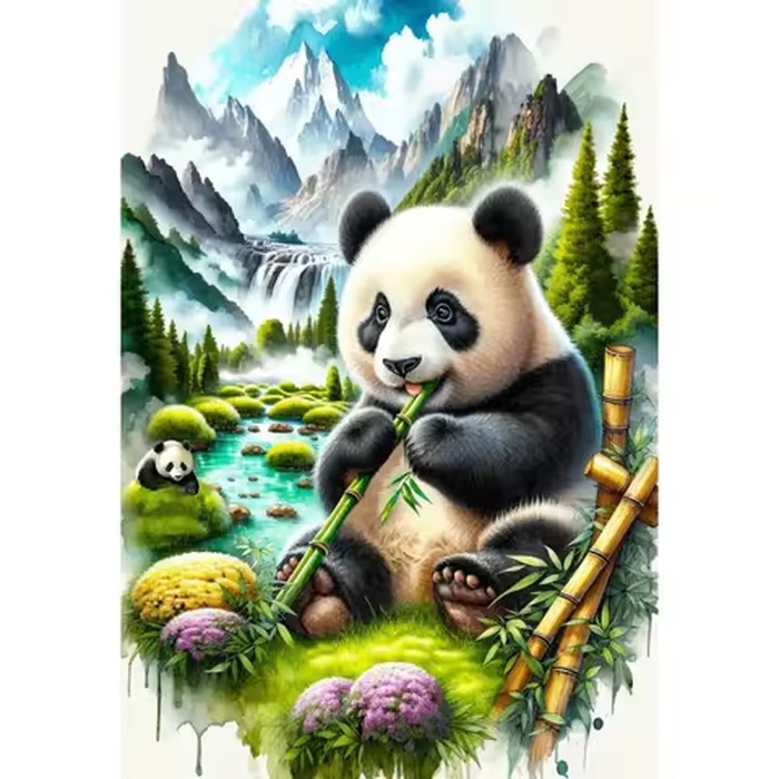 Panda Landscape 500/1000/1200/2000 PCS Jigsaw Puzzles DIY Family Activity Relaxing Games for Living Room Home Decor Gift