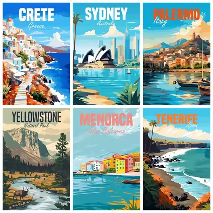 500/1000/1200/2000PCS Puzzles for Adults , Famous Beautiful Landscape Painting Jigsaw Puzzles Educational Games Home Decor Gifts