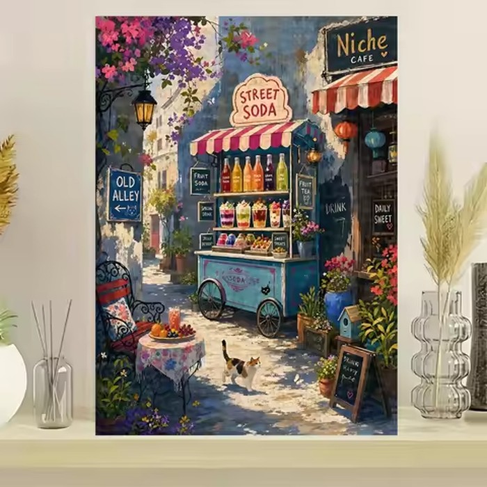 500/1000/1200/2000PCS Puzzle Beautiful Old Street Scene Jigsaw Modern Home Wall Decor Holiday Gifts Educational Toys