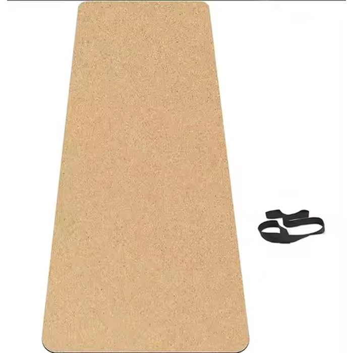 Natural Cork Yoga Mat 72" x 27", Non-Slip Natural Rubber Bottom, Eco-Friendly Fitness Mat with Carry Strap for Hot Yoga, Pilates