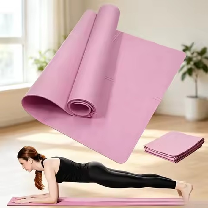 3/4/6mm Thick Non Slip Yoga Mat, Portable Pilates Fitness Exercise Pad for Women Home Gym Workout