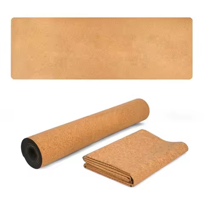 183X61Natural Cork TPE Yoga Mat Fitness Gym Sports Mats Pilates Exercise Pads Non-Slip Yoga Mats Absorb Sweat Odorless
