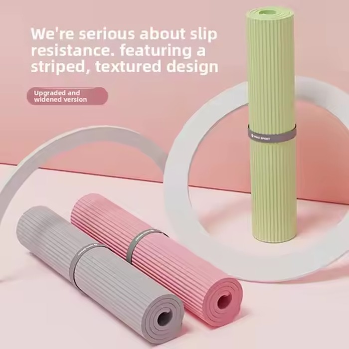 Non‑Slip Yoga Mats Thick Widened Lengthened Exercise Mat for Beginners Home Yoga Sports Dance Fitness Mat Training Equipment