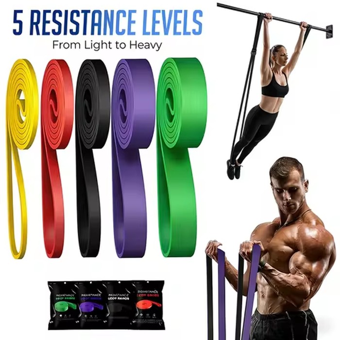 Heavy-Duty 7 Levels Resistance Band Set for Agility Training Yoga Pilates Home Gym Workout Rubber Fitness Accessories