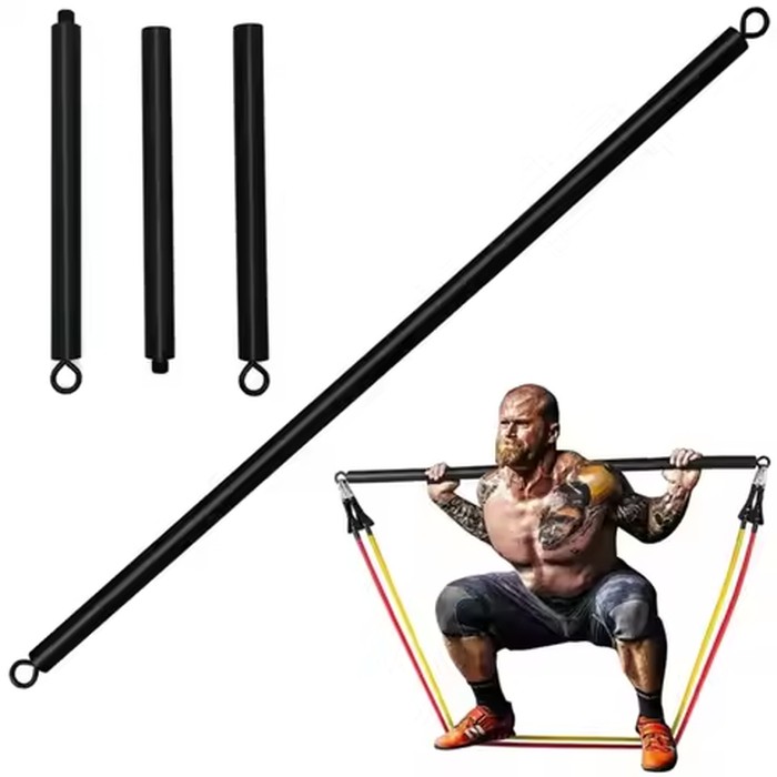 Multifunctional Pilates Resistance Bar Set Full Body Sculpting Home Fitness Tool for Squats and Strength Training
