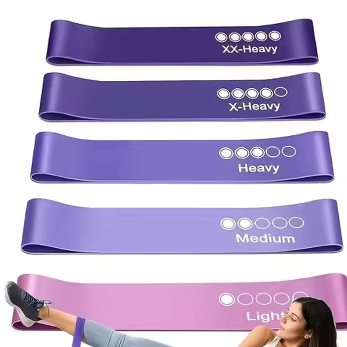 1 Set of 5 Yoga Resistance Bands, Suitable for Strength Training, Body Shaping, and Functional Training
