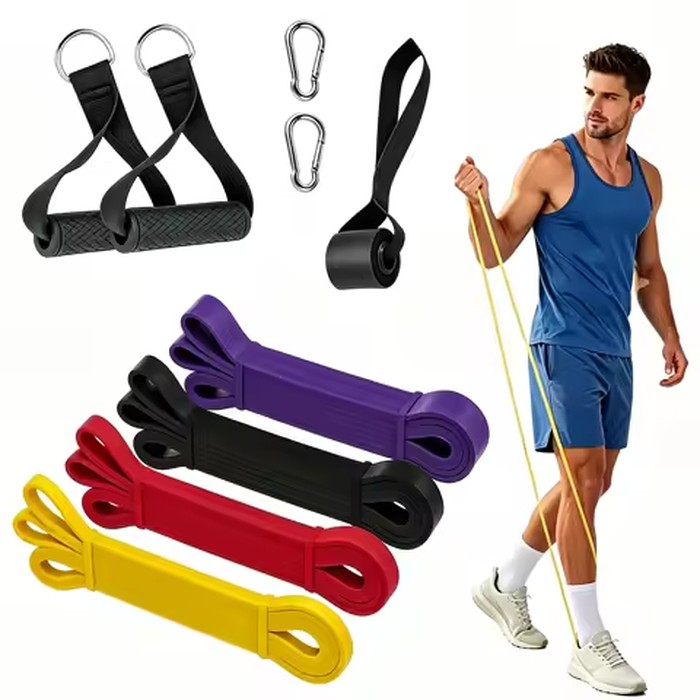 Men's Pull-Up Power Band Set, Horizontal Bar Assisted Elastic Rope, Home Full Body Muscle Strength Shaping Training Equipment