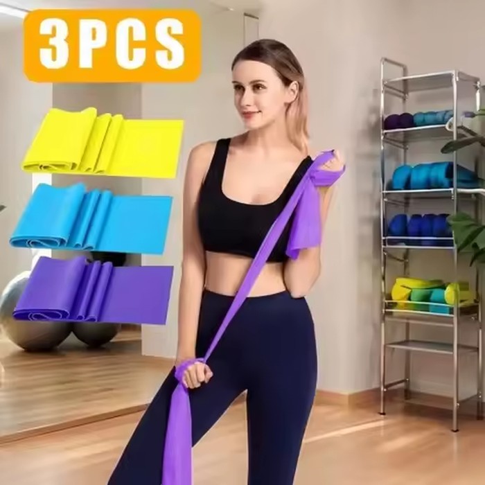 1-6pcs Length 150cm Yoga Pilates Stretch Resistance Band For Gym Fitness Exercise Band Training Elastic Rubber