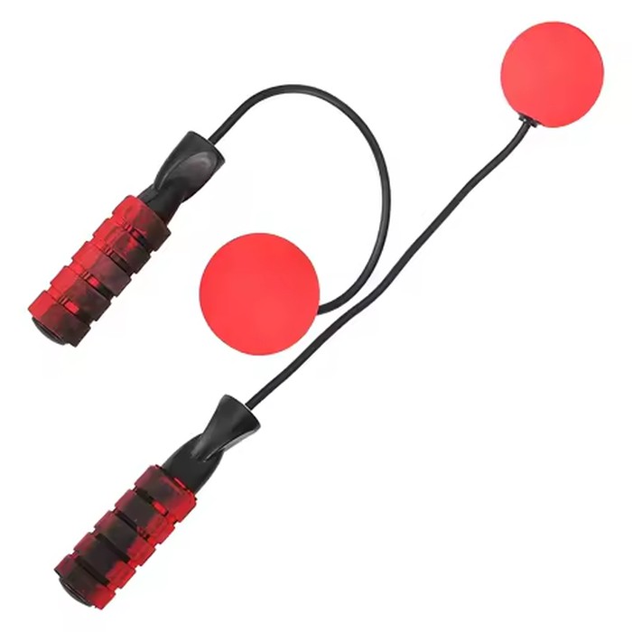 1Pair Ropeless Jump Rope Weighted Handles Nonskid Sweat Absorption Cordless Indoor Fitness Skipping Rope for Adults Workout